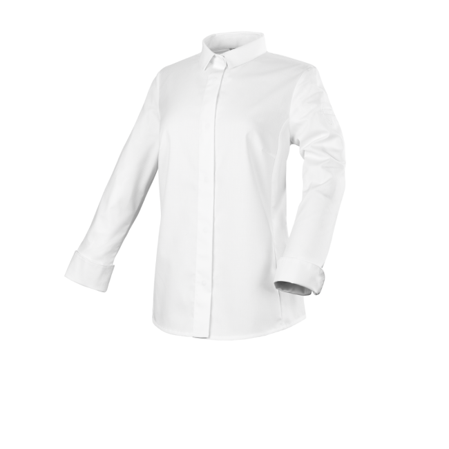 Veste de cuisine pour femme à manches longues Flores blanc - Robur