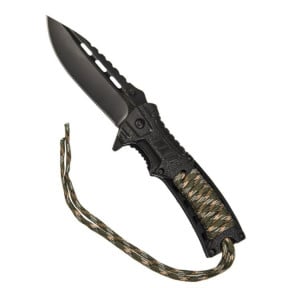 Couteau pliant One-Hand para-corde camo - Miltec