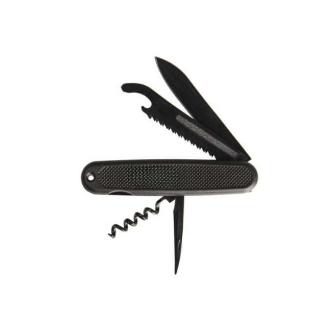 Couteau de poche multifonctions noir - Miltec