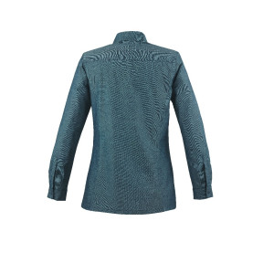 Dames jas lange mouwen Briva Blauw chambray - Robur