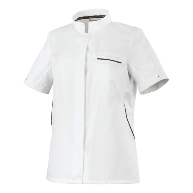 Veste femme manches courtes Escale Blanc et bleu - Robur