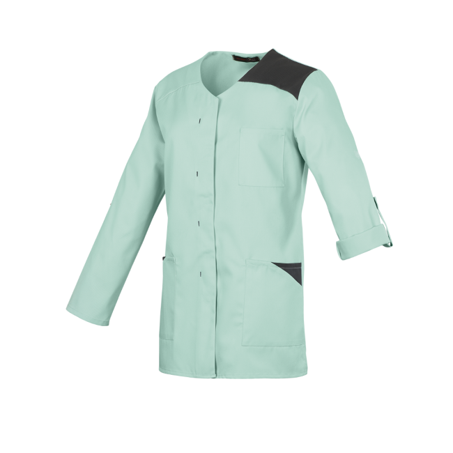 Tunique femme manches longues Flavie Menthe et anthracite - Robur
