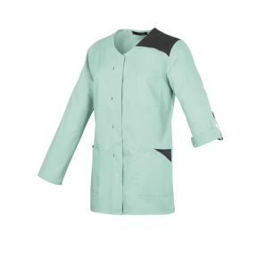 Tunique femme manches longues Flavie Menthe et anthracite - Robur