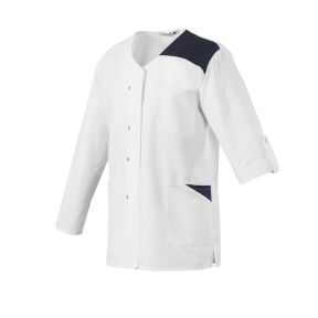 Tunique femme manches longues Flavie Blanc et bleu - Robur