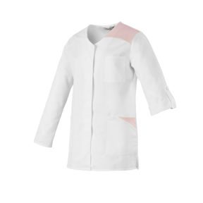 Tunique femme manches longues Flavie Blanc et rose - Robur