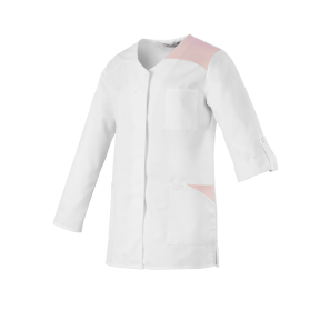 Tunique femme manches longues Flavie Blanc et rose - Robur