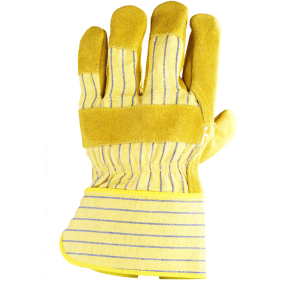 Gants docker croûte vachette jaune, paume renfort fleur - COVERGUARD