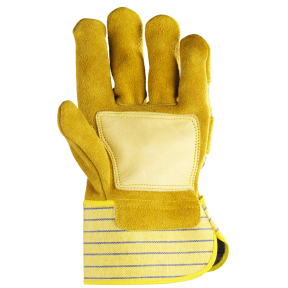 Docker-Handschuhe Rindspaltleder gelb, Handflächenverstärkung - COVERGUARD