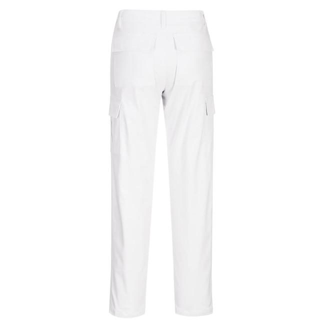 Stretch cargo broek voor dames wit - Portwest