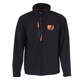 Softshell-Jacke Nutak Schwarz-Orange - Bosseur