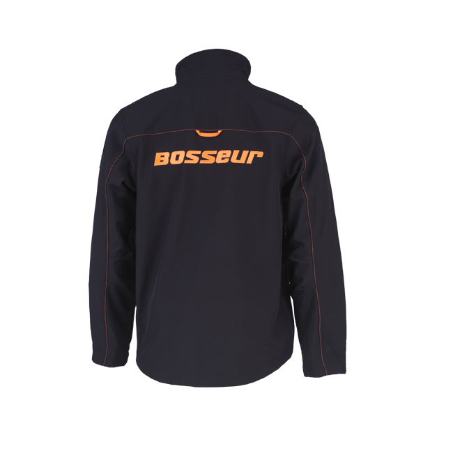 Softshell-Jacke Nutak Schwarz-Orange - Bosseur