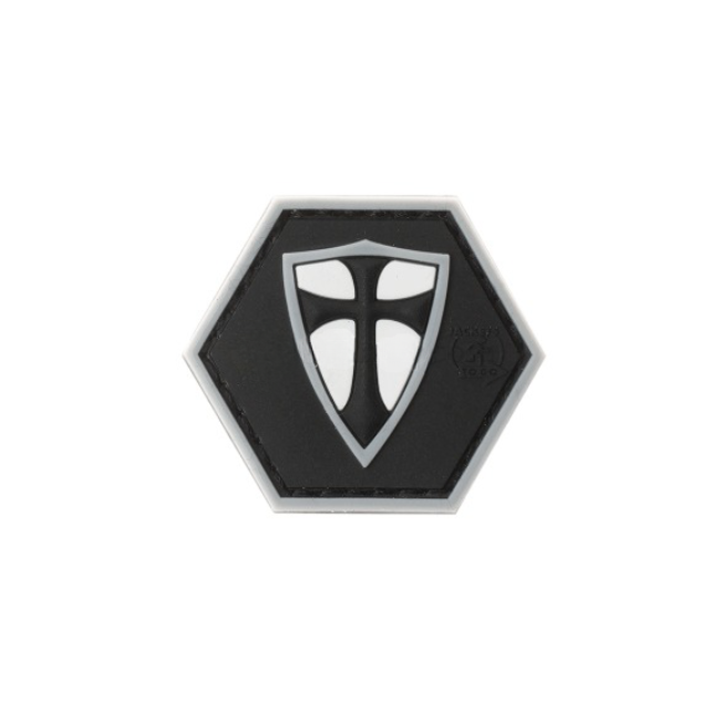 Patch hexagonal bouclier templier noir - JTG