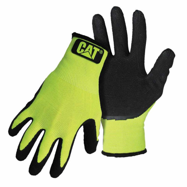 Gants latex haute visibilité Jaune/Noir - Caterpillar