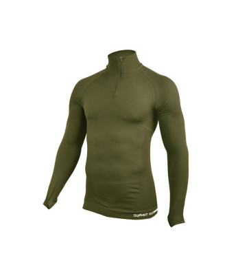 Sweat shirt col zippé Extreme Line Vert OD - Summit Outdoor