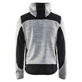 Veste tricotée à capuche Gris chiné/Noir - Blaklader