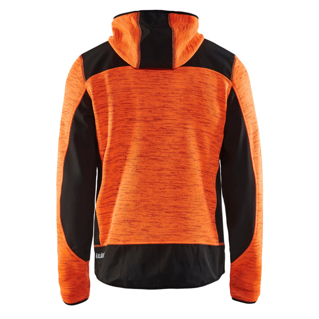 Strickjacke mit Kapuze Neonorange/Schwarz - Blaklader