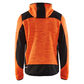 Strickjacke mit Kapuze Neonorange/Schwarz - Blaklader