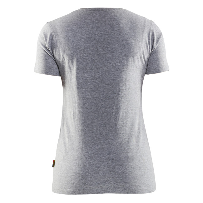 T-shirt z nadrukiem 3D damski Szary melanż - Blaklader