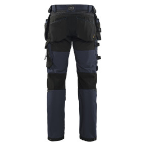 Pantalon artisan stretch 4D Marine foncé/Noir - Blaklader
