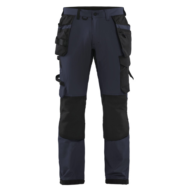 Handwerker-Stretchhose 4D Dunkelblau/Schwarz - Blaklader