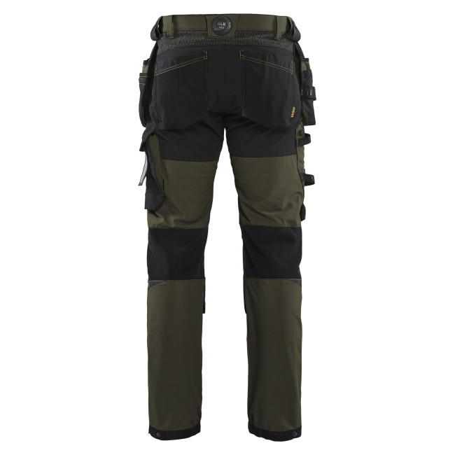 Handwerker-Stretchhose 4D Khakigrün/Schwarz - Blaklader