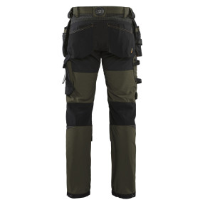 Handwerker-Stretchhose 4D Khakigrün/Schwarz - Blaklader