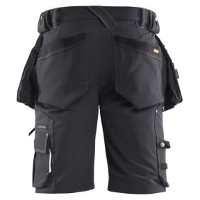 Short X1900 artisan stretch 4D Gris Foncé/Noir - Blaklader