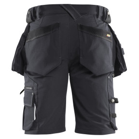 Short X1900 artisan stretch 4D Gris Foncé/Noir - Blaklader