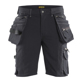 Short X1900 artisan stretch 4D Gris Foncé/Noir - Blaklader
