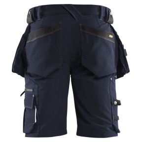 Short X1900 artisan stretch 4D Marine foncé/Noir - Blaklader