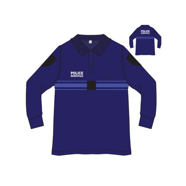Poloshirt Stadtpolizei Langarm atmungsaktiv - EK - T4XL