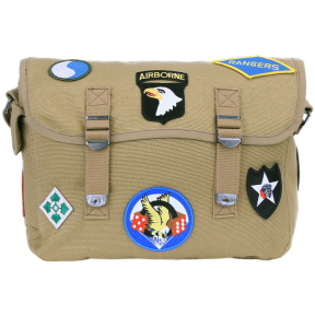 Sac bandoulière en toile emblèmes seconde guerre mondiale coyote - Fostex