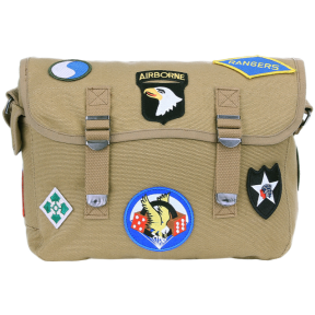 Sac bandoulière en toile emblèmes seconde guerre mondiale coyote - Fostex