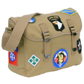 Canvas schoudertas emblemen Tweede Wereldoorlog coyote - Fostex
