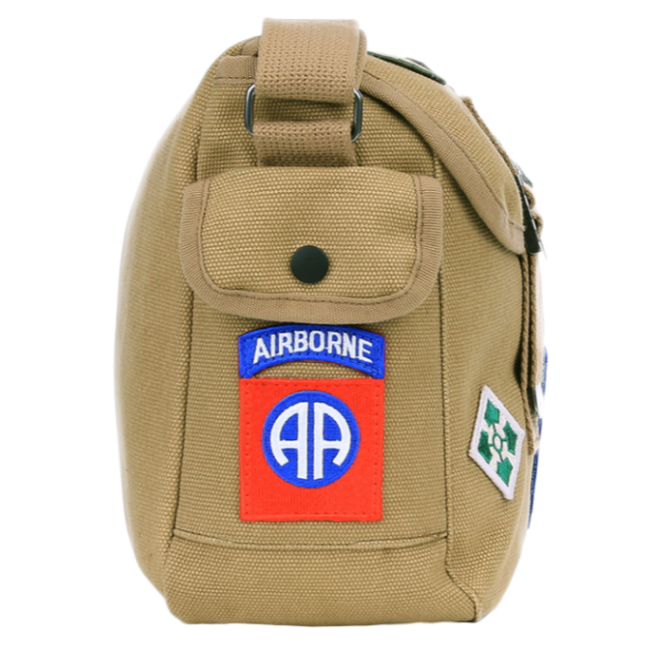 Sac bandoulière en toile emblèmes seconde guerre mondiale coyote - Fostex