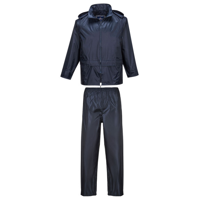 Regenanzug Jacke und Hose marineblau - Portwest