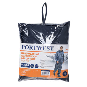 Ensemble de pluie veste et pantalon bleu marine - Portwest