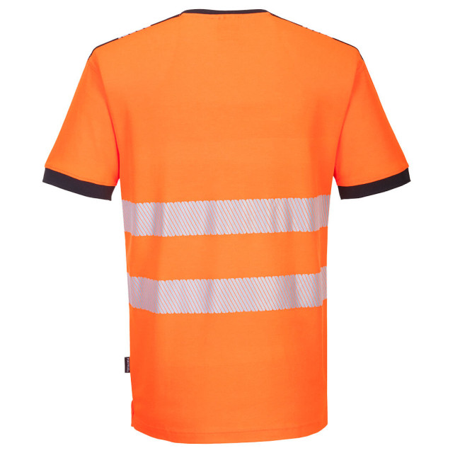 T-shirt col V PW3 Hi-Vis orange - Portwest
