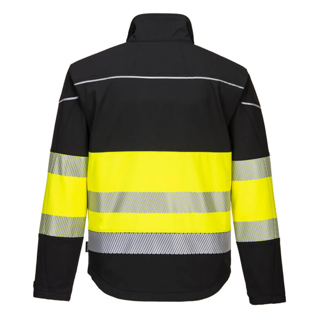 Veste Softshell PW3 Haute Visibilité Classe 1 noir/jaune - Portwest