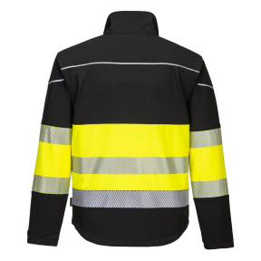 Kurtka Softshell PW3 Wysoka Widoczność Klasa 1 czarna/żółta - Portwest