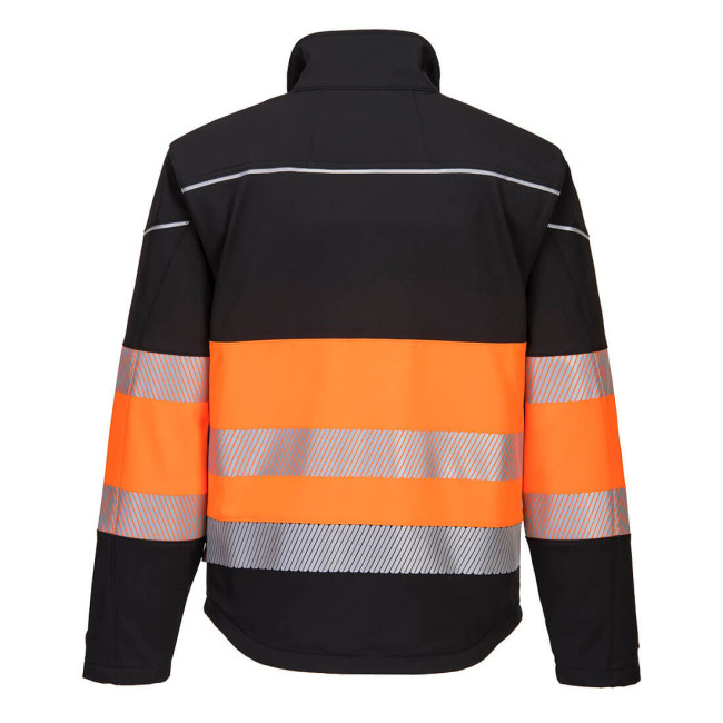 Veste Softshell PW3 Haute Visibilité classe 1 noir/orange - Portwest