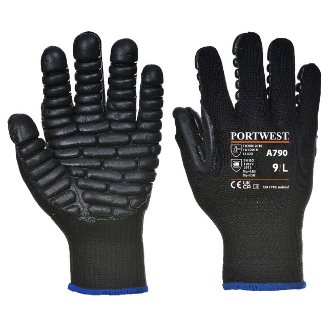 Anti-Vibrations-Handschuhe schwarz - Portwest