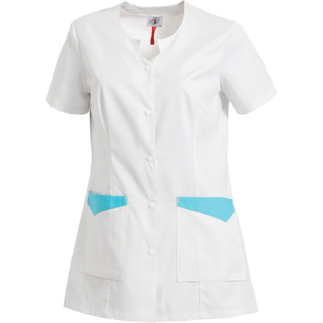 Tunique femme Sonia Eco-Green Blanc/Azur - Hasson