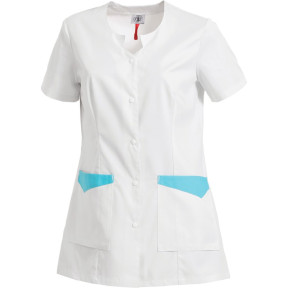 Tunique femme Sonia Eco-Green Blanc/Azur - Hasson