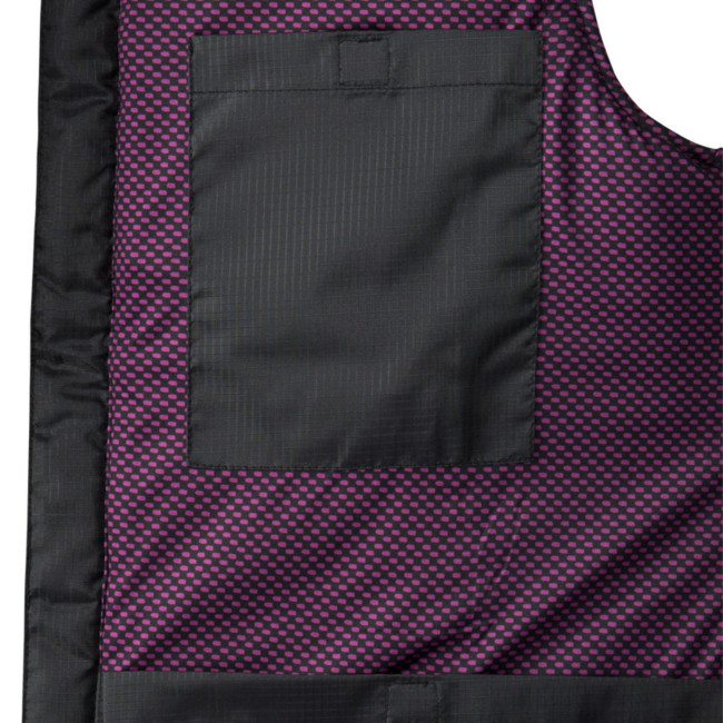 CONSTANCE - BLOUSON SANS MANCHES NOIR/ FUSCHIA