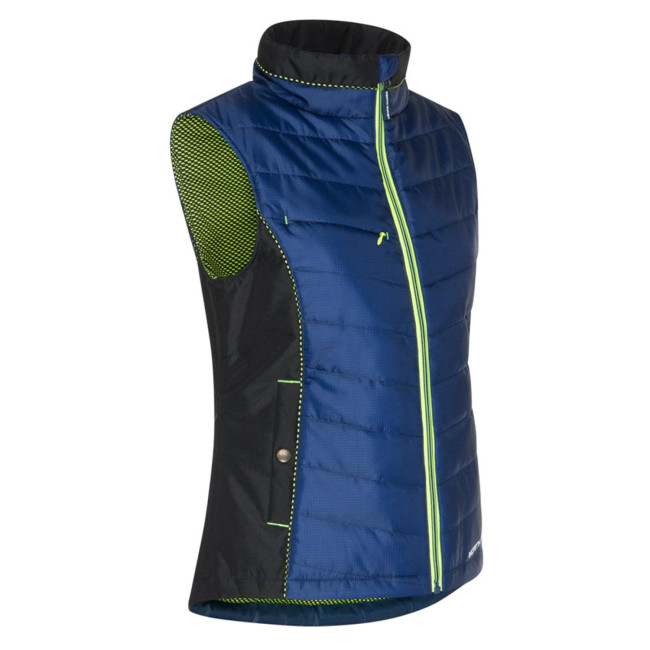 CONSTANCE - BLOUSON SANS MANCHES MARINE/ JAUNE FLUO