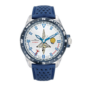 HORLOGE PATROUILLE DE FRANCE ATHOS 8 blauw leer
