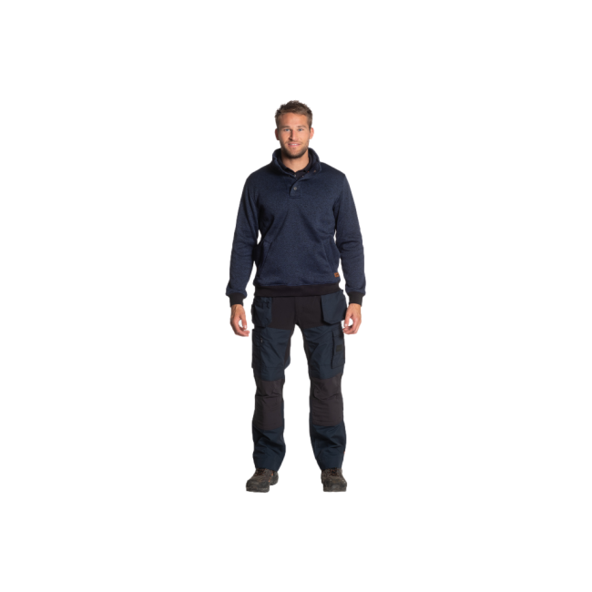 Sweat Verus bleu marine chiné mélangé - Herock