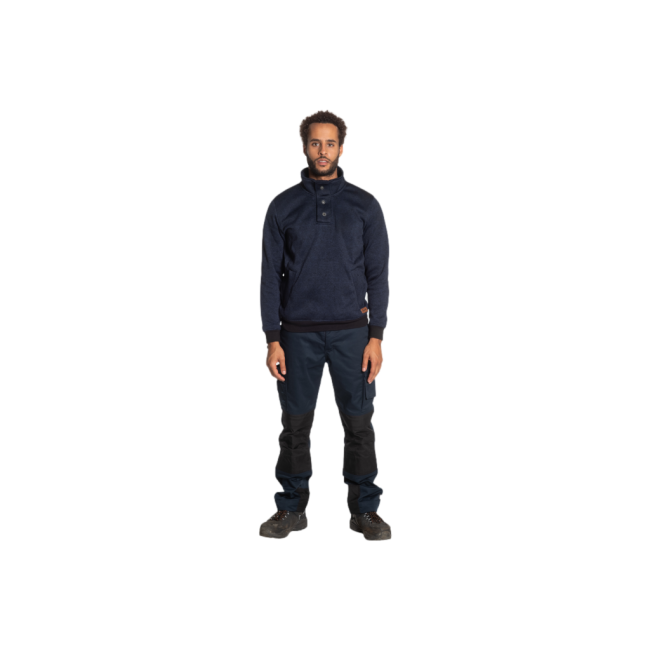 Verus marineblauw gemêleerde sweater - Herock