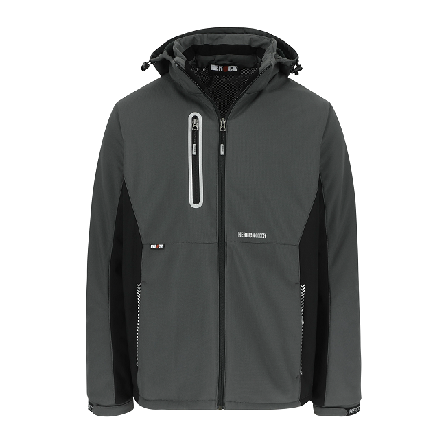 Softshell vest met meerdere zakken Taris grijs/zwart - Herock